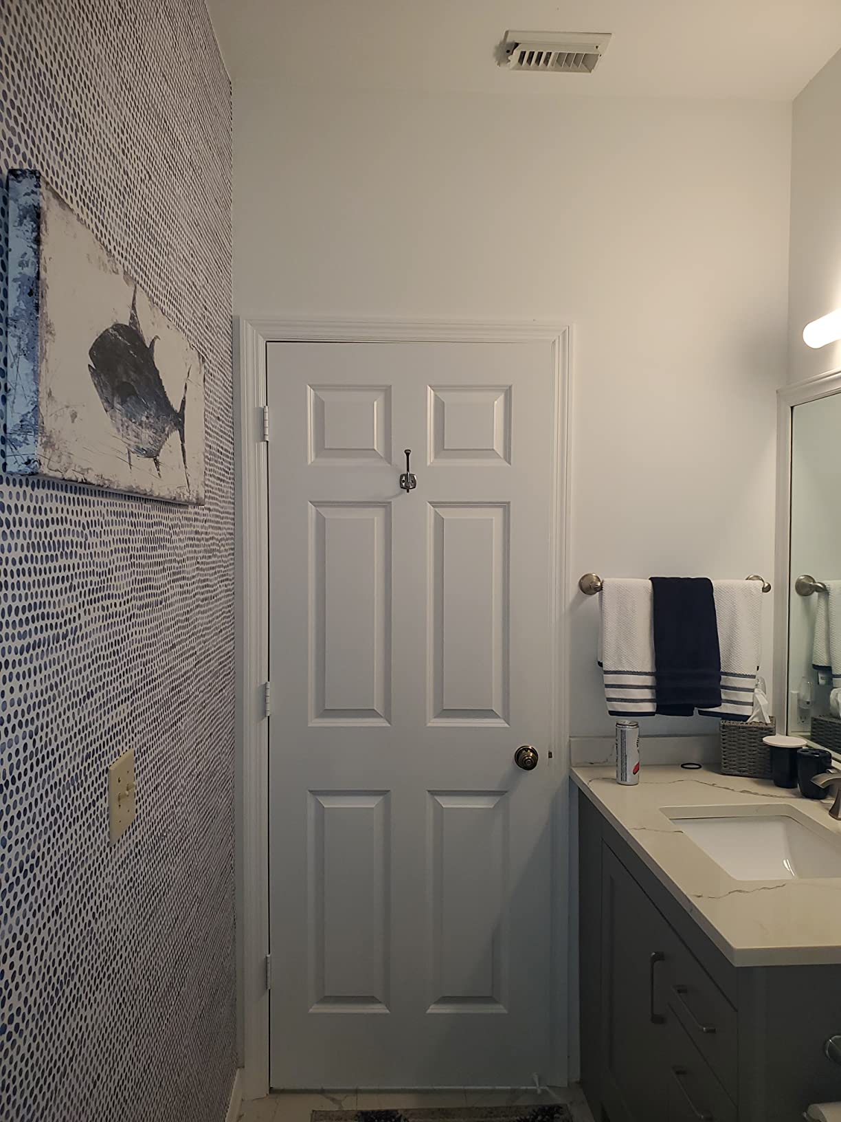 6/mo Finance Tempaper Blue Moon Moire Dots Removable Peel and Stick