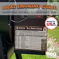 Vista 2 de Bear Paws Imán de guía para ahumar carne - Accesorios para ahumadores - Tabla de referencia rápida para ahumar parrilla/barbacoa - Asas de madera