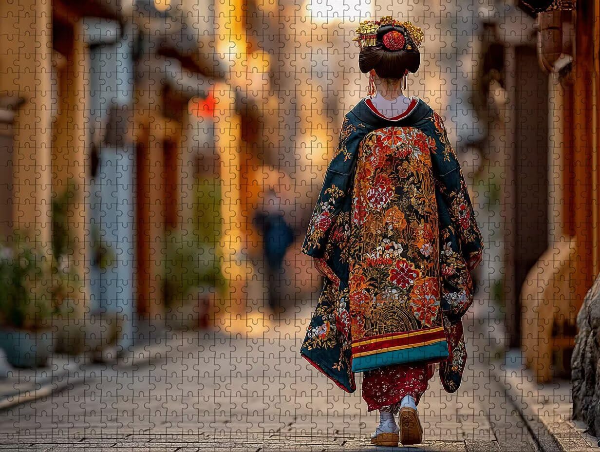 Giappone Puzzle 6000 Pezzi Adulti, Puzzle Legno con Scatola 179x105cm, DIY Giochi Divertenti per Familiar, Idea Regalo Uomo e Donna, Squisita confezione Regalo, Estate Decorazioni, (Geisha) 3-4373