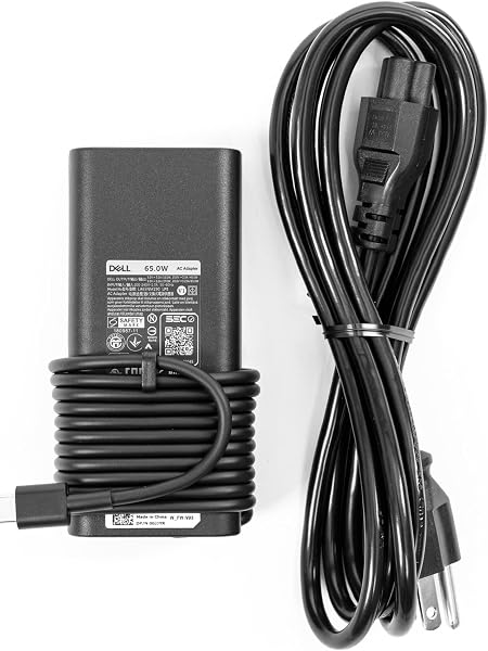 Dell 65W USB-C Laptop Charger for XPS and Latitude 5000 - Power Cord Included - 1