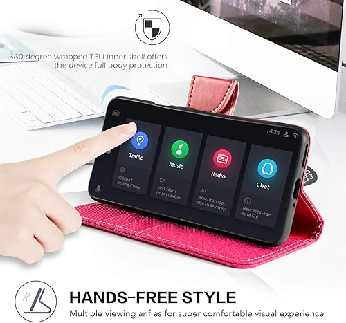 Miniatura 6 de Tecno Camon 15 Air - Funda de piel Oxford con tapa trasera de TPU suave con imán para Tecno Camon 15