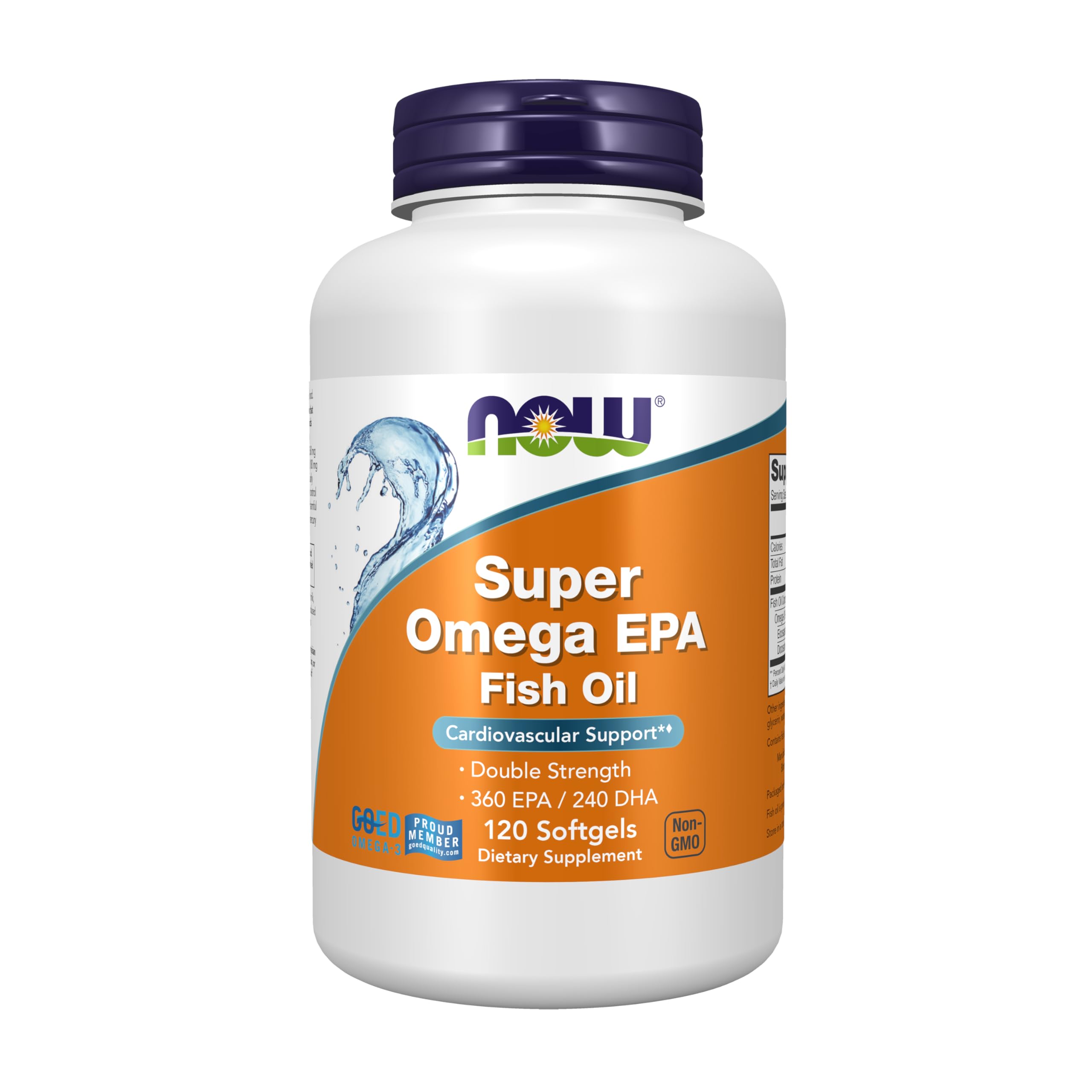 NOW Supplements, Super Omega EPA, Molecularly Distilled, 120 Softgels