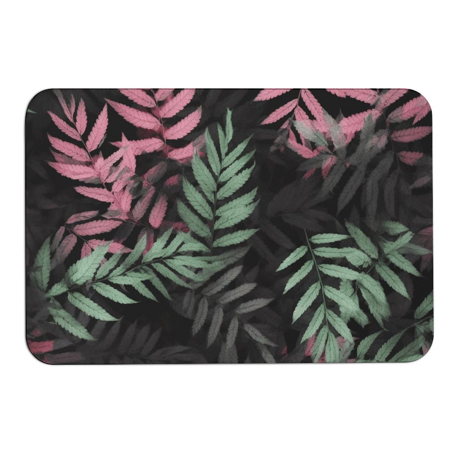 Tapis de bain antidérapant motif feuilles 60x40cm pour intérieur