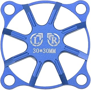 RC Cooling Fan Cover, 30x30mm Aluminum Alloy Remote Control Car Electric Motor ESC Cooling Fan Cover (Dark Blue)