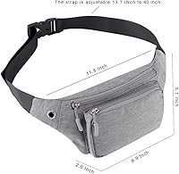 Vista 6 de XEYOU Riñonera unisex para correr con hebillas ajustables, bolsa de cintura ligera para deportes, senderismo, pasear al perro, cinturón para guardar