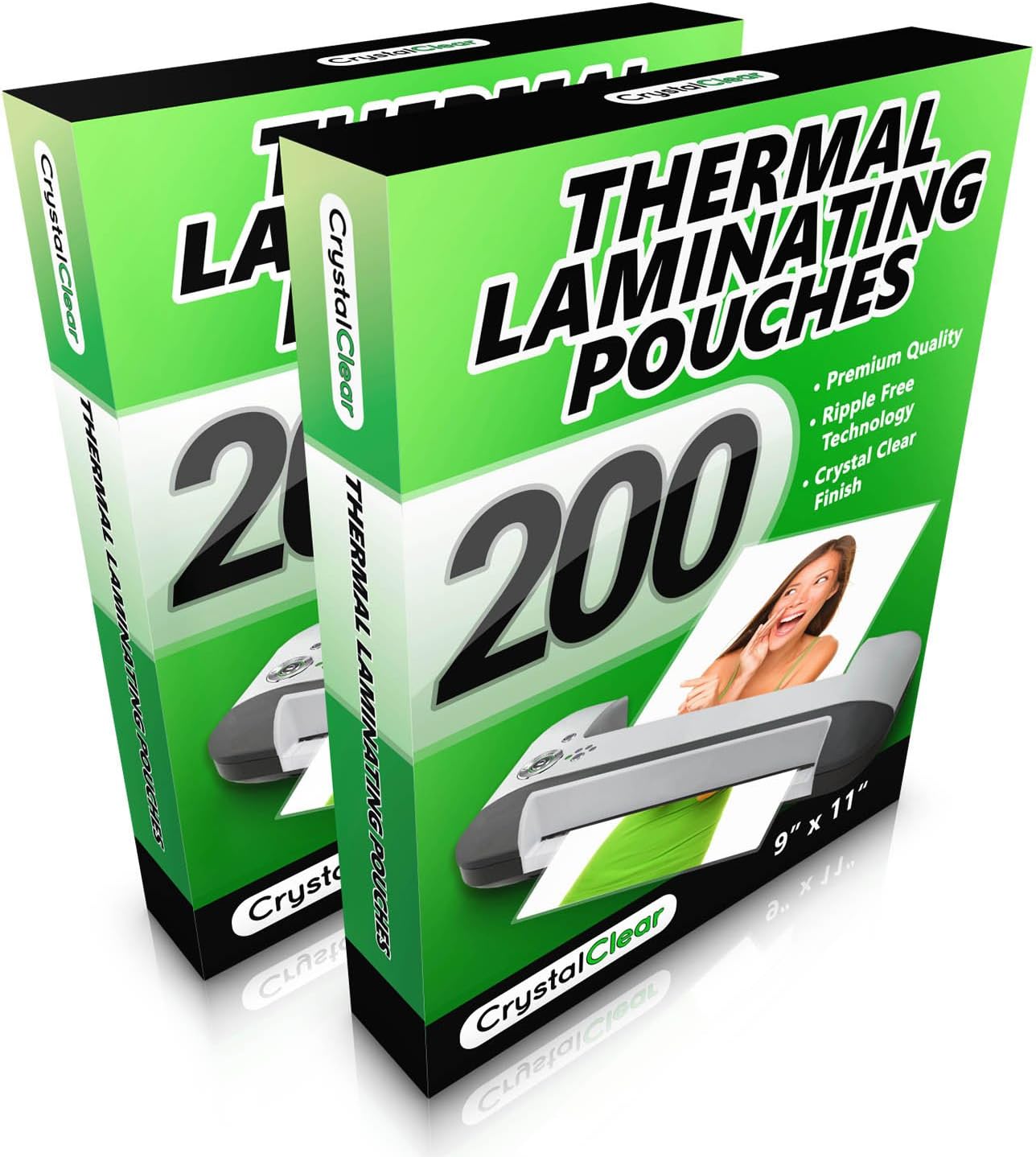 2 PACK - Thermal Laminating Pouches - (200 PACK - Get 2x More Sheets!) - Fits 8.5 x 11 Letter Size Paper - Universal Compatible with all Hot Laminator Machines - 3 Mil