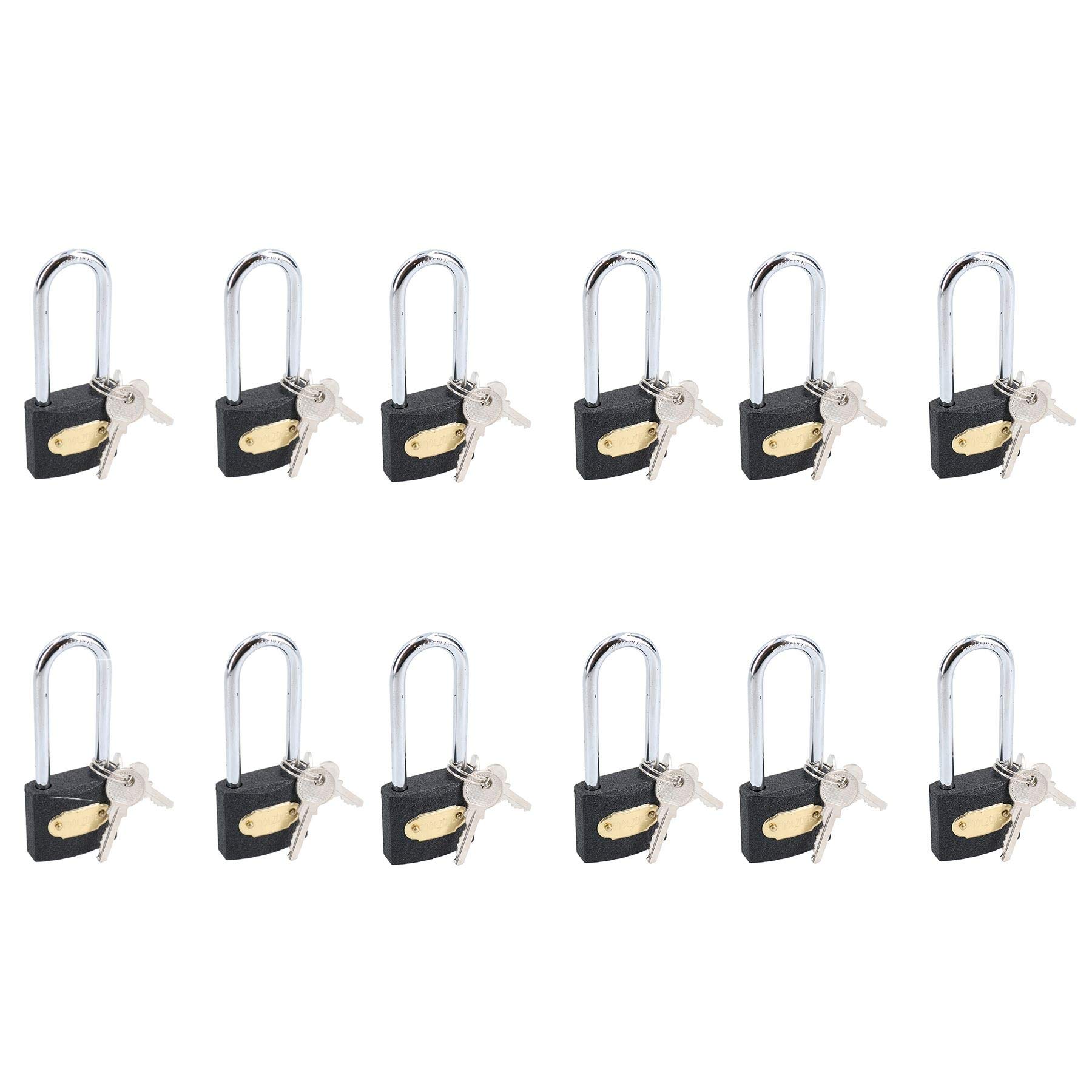 AB Tools-Toolzone Candados de hierro de 38 mm con grillete endurecido Candados de puerta de cobertizo x 12