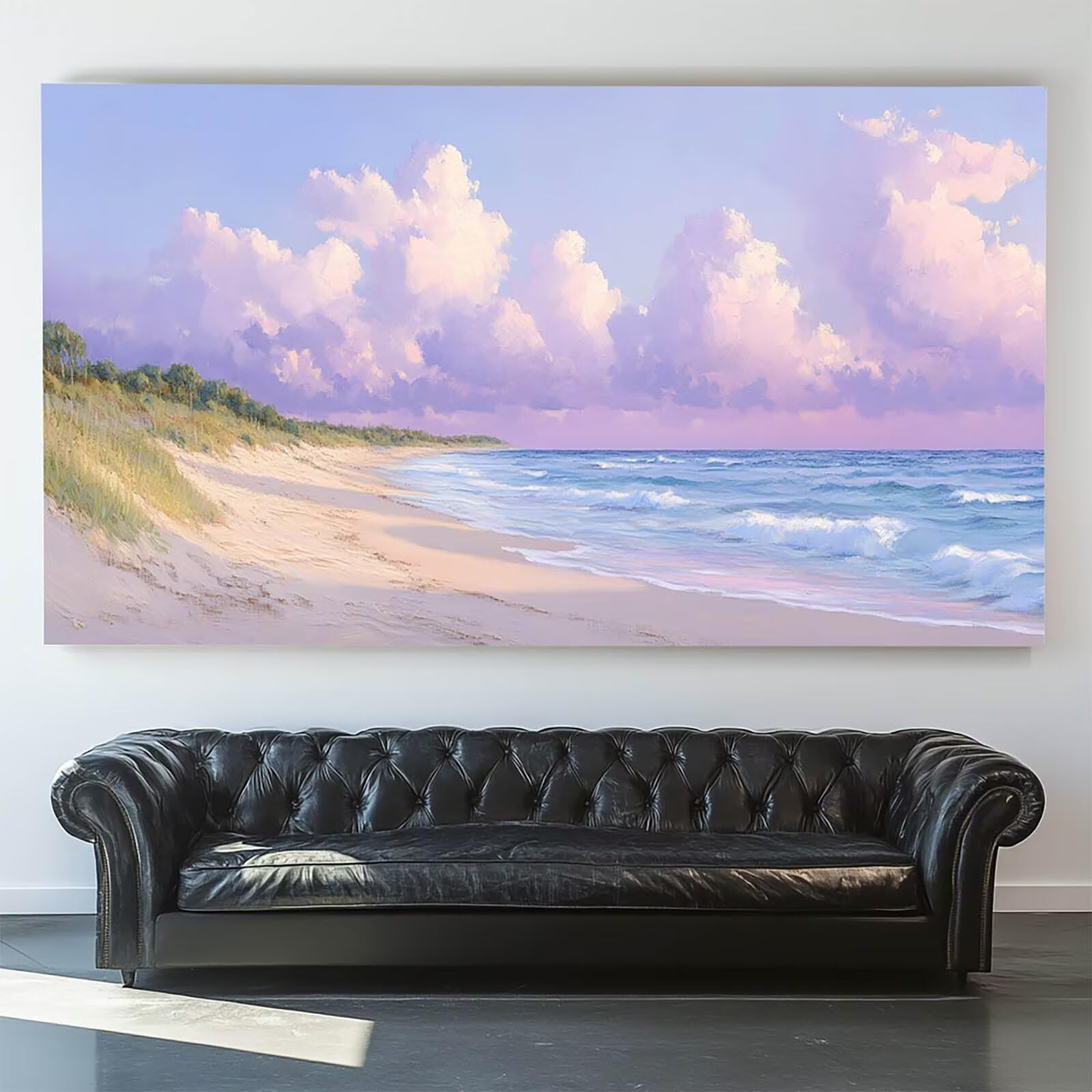 Pintar por Numeros Adultos Playa de arena, Pintar por Numeros Niños Kit Manualidades Adultos Mar Cuadros para Pintar por Numeros Pintura Acrílico, Cuadros Decoracion Salon Modernos 80X160cm 7w-8-F