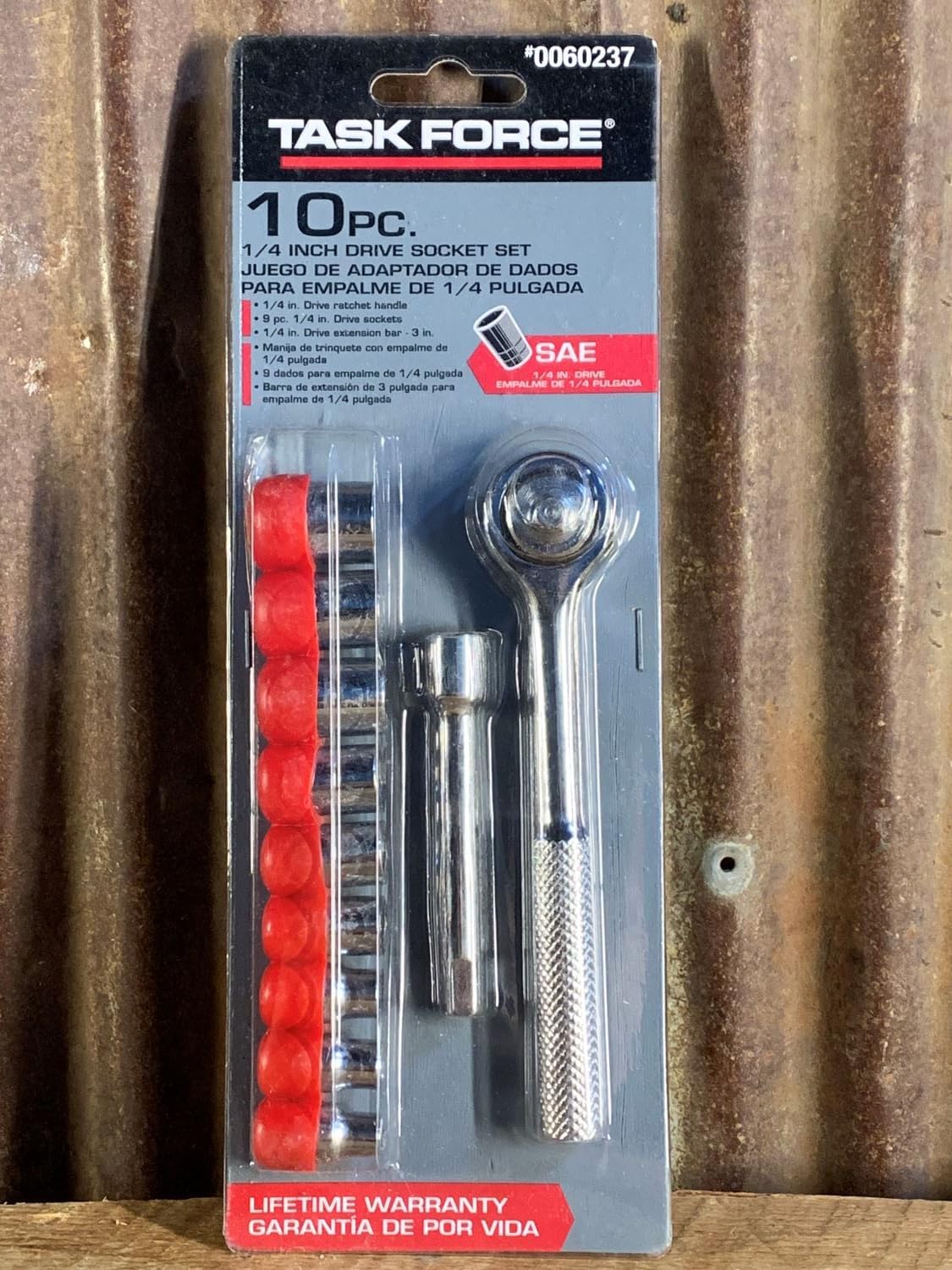 Task Force 10 Pc 1/4 Inch Drive Socket Set