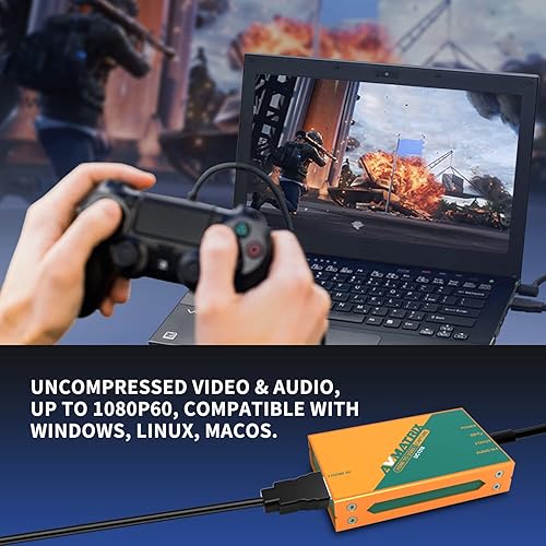 Miniatura 3 de AVMATRIX Tarjeta de captura de video UC1218 con HDMI 2.0 a USB 3.0-C para transmisión en vivo en 1080P60 para conferencia en línea Iglesia