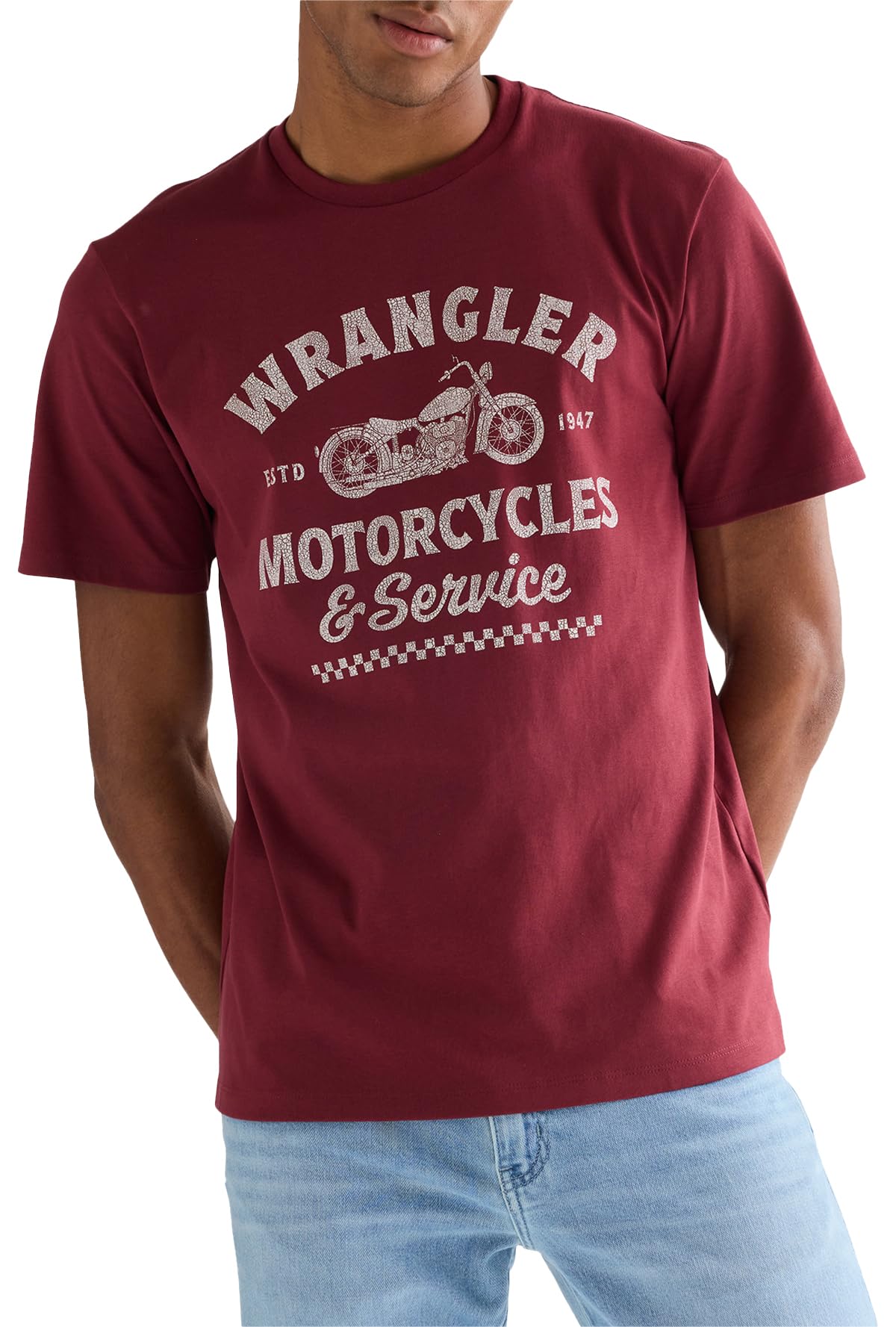 Wrangler, Men's Americana Tee T-Shirt Ruby Wine