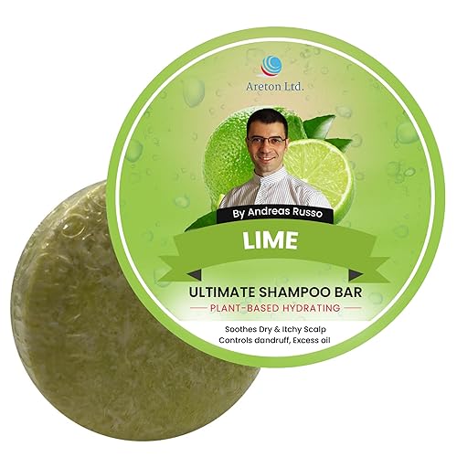 Barra de champú sólida hecha a mano, barra de champú natural para cabello seco, alivia el cuero cabelludo seco y la picazón del cuero cabelludo,
