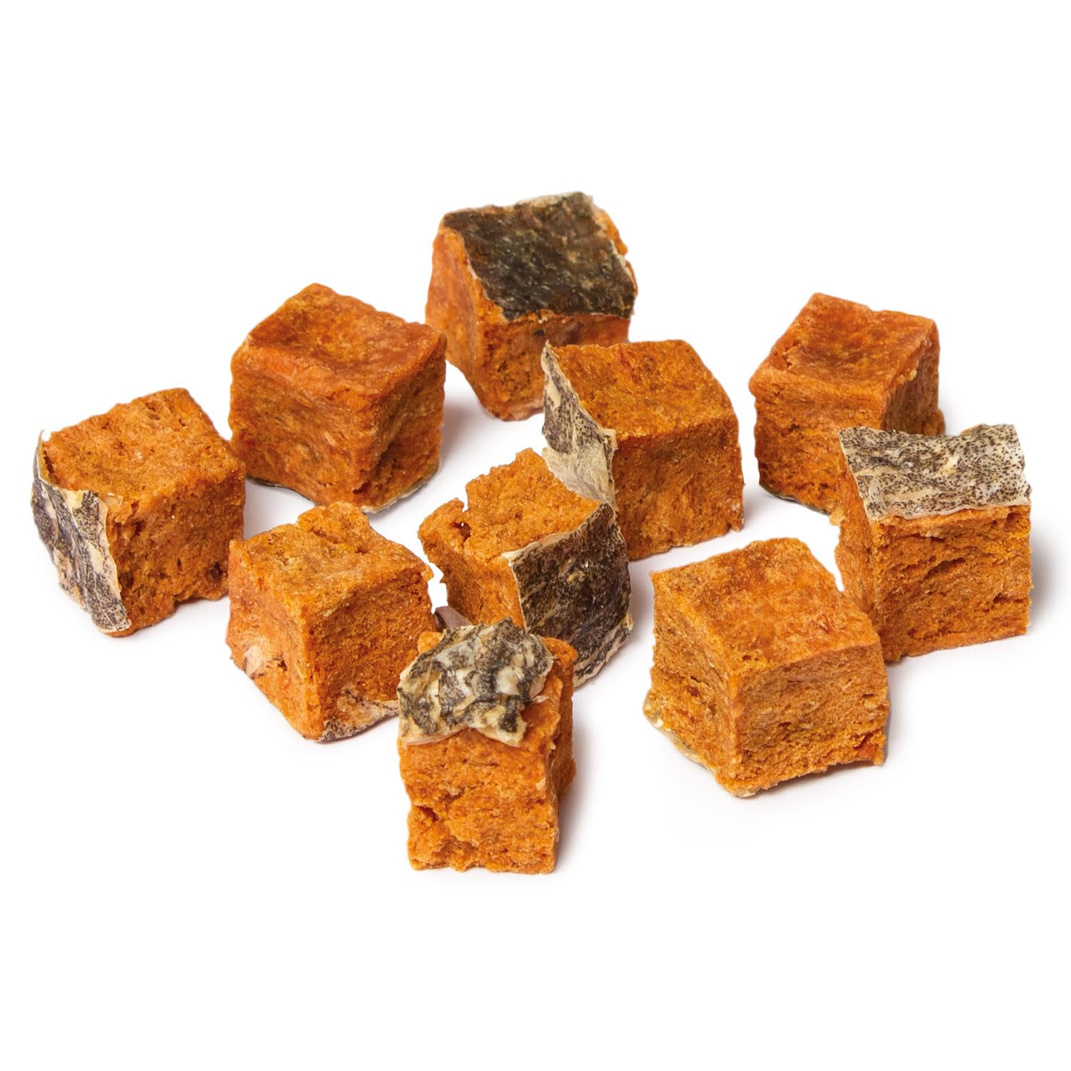 Friandises pour Chiens (Lot de 12) - Morceaux de Saumon avec Peau 100 g, friandises Naturelles pour Chiens - Arquivet