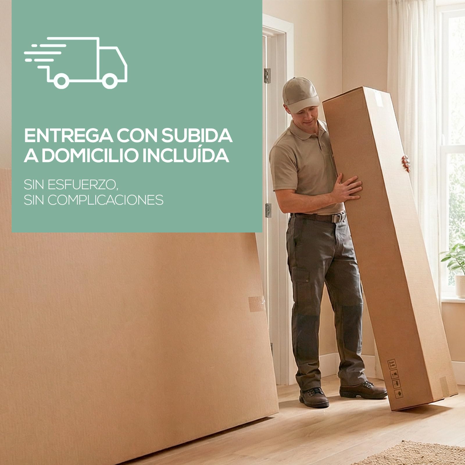 DUÉRMETE ONLINE - Canapé Abatible Lateral 105x190 cm Polar | Gran Capacidad | Estructura Súper Reforzada | Tapa Transpirable 3D | Incluye Subida a Domicilio