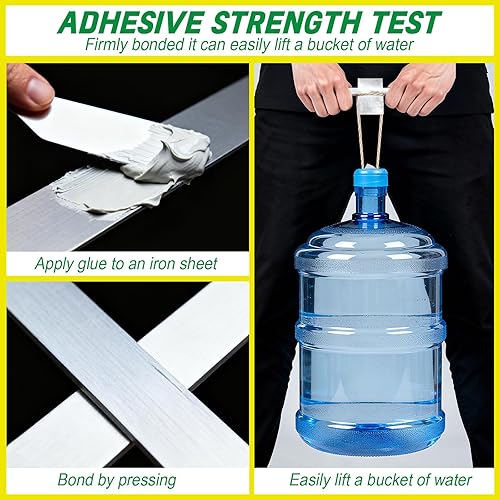 Miniatura 6 de Pegamento de Metal de Servicio Pesado, Adhesivo de Fundición Epoxi Impermeable, Soldadura Más Fuerte y Rellenos Líquidos para Metales Acero Hierro