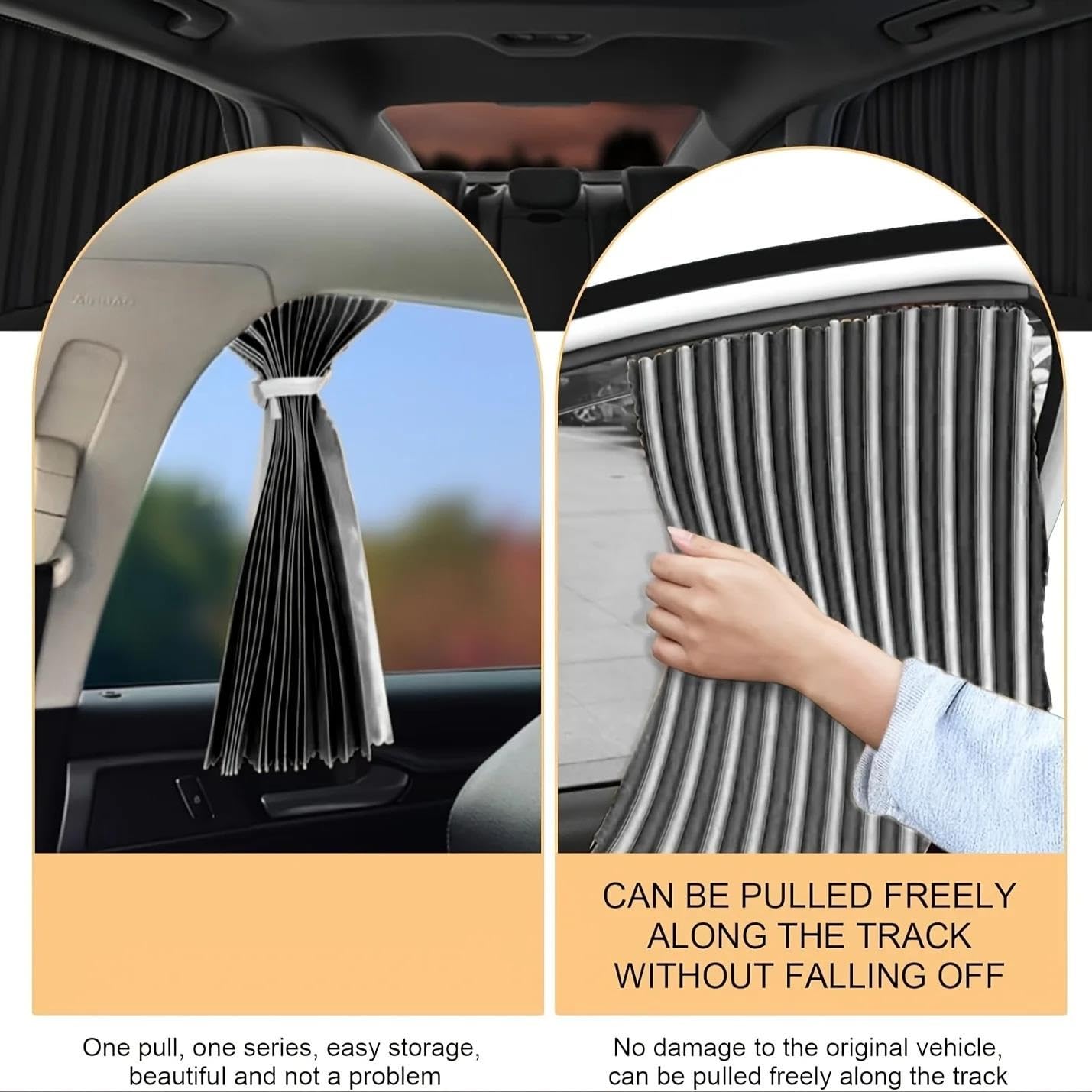 Parasoles Magnéticos Ajustables Para Ventanas De Coche Para Acampar 4 Unidades Portátiles Parasol Coche Magnético(Silver-4pcs)