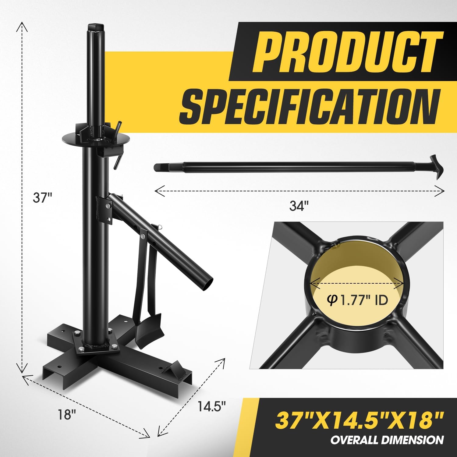 DNA Motoring Manual Tire Changer Portable Hand Bead Breaker Tire Machine for 15" to 21" Tires Tire Mounting Machine for Car Truck Home Garage Small Auto Shop, TOOLS-00781