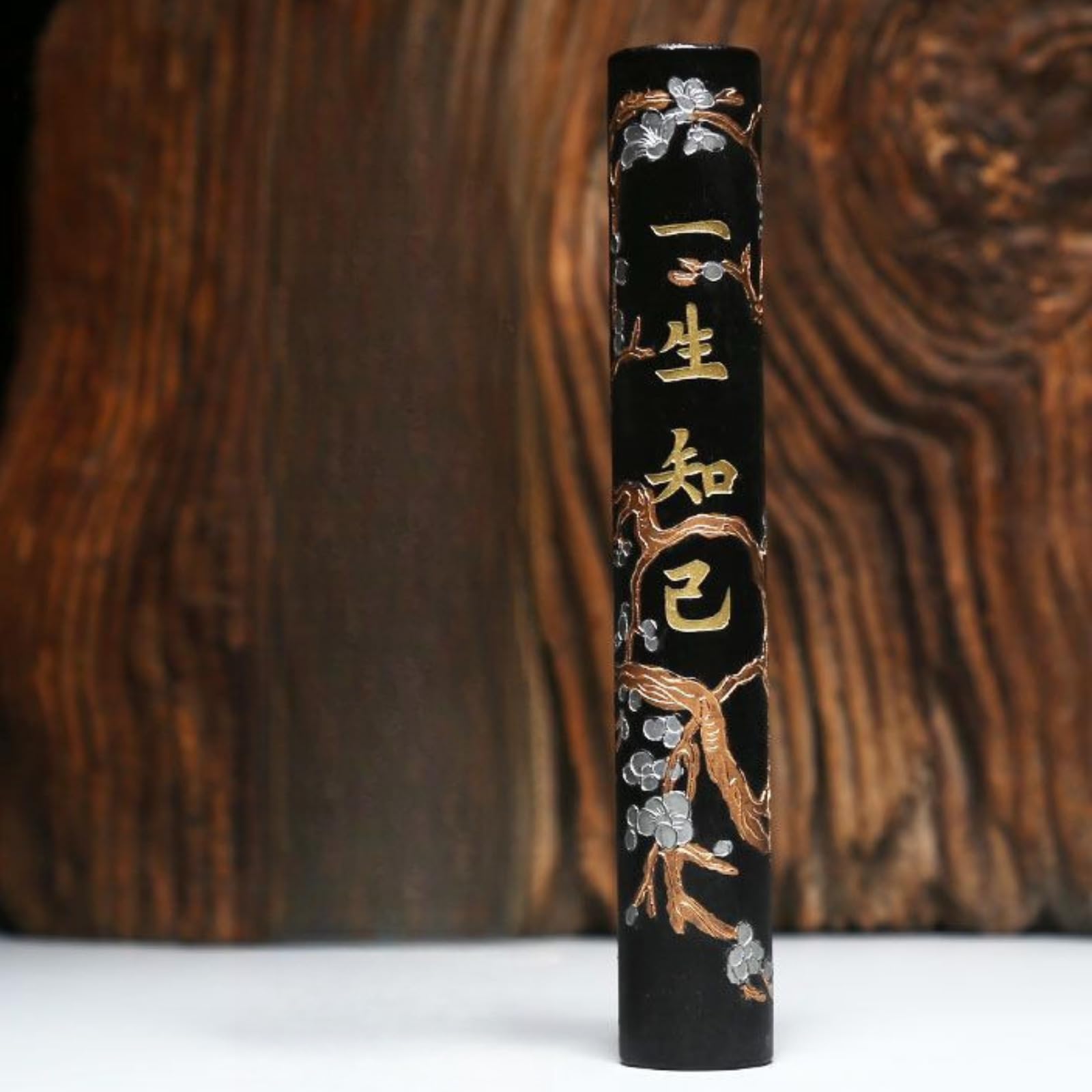 Bâton d'encre de calligraphie fait à la main, 12,8 cm, pour peinture à l'huile, fumée