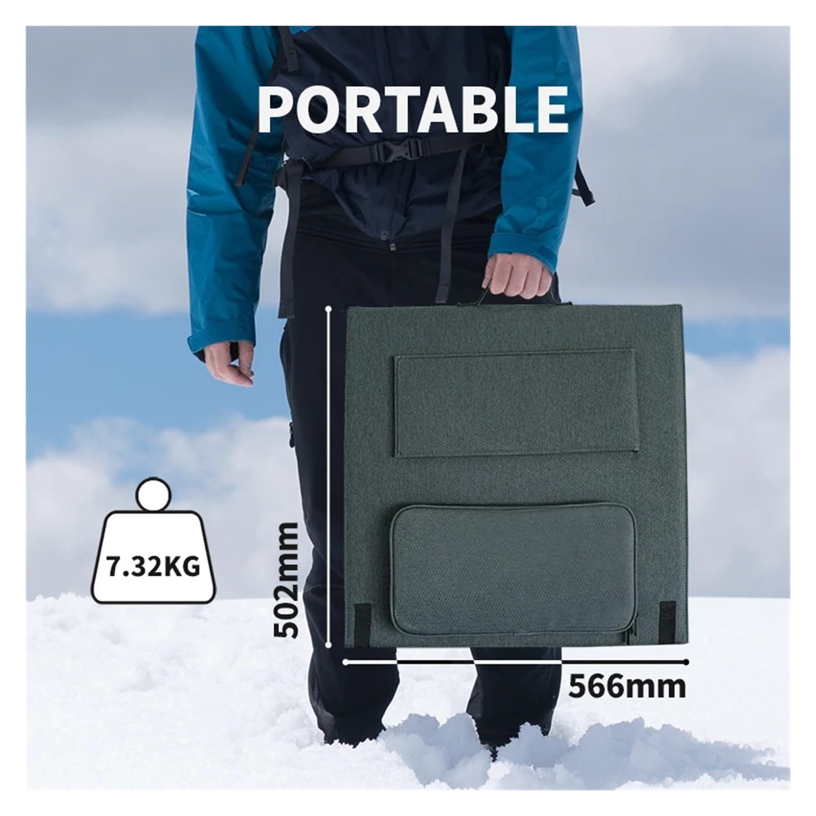 Pannello Solare Pieghevole Serie IP65/Parallelo 24% Efficienza Regolatore Di Tensione Durevole Uscita QC Veloce RV Uscita Ideale