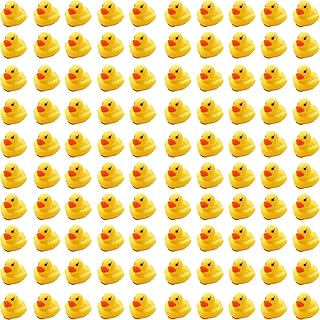 Ailunate アヒル お風呂 おもちゃ あひる ミニ 水遊び お風呂に浮かべるアヒル アヒルちゃん 大容量 100個