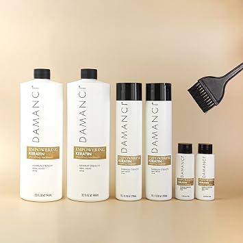 DAMANCI Empowering Keratin Treatment - Keratin & Stem Cells Hair Treatment for Smooth, Frizz-Free Hair - Keratina para Alisar el Pelo - Alisado Brasileo Keratina Permanente (10 Oz)
