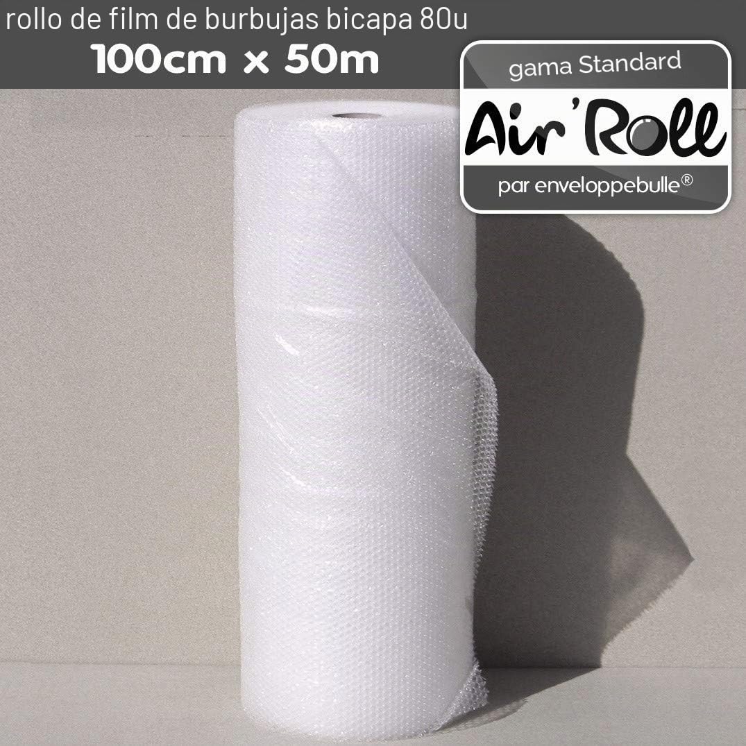 enveloppebulle - Rollo de plástico con burbujas (1 m x 50 m)