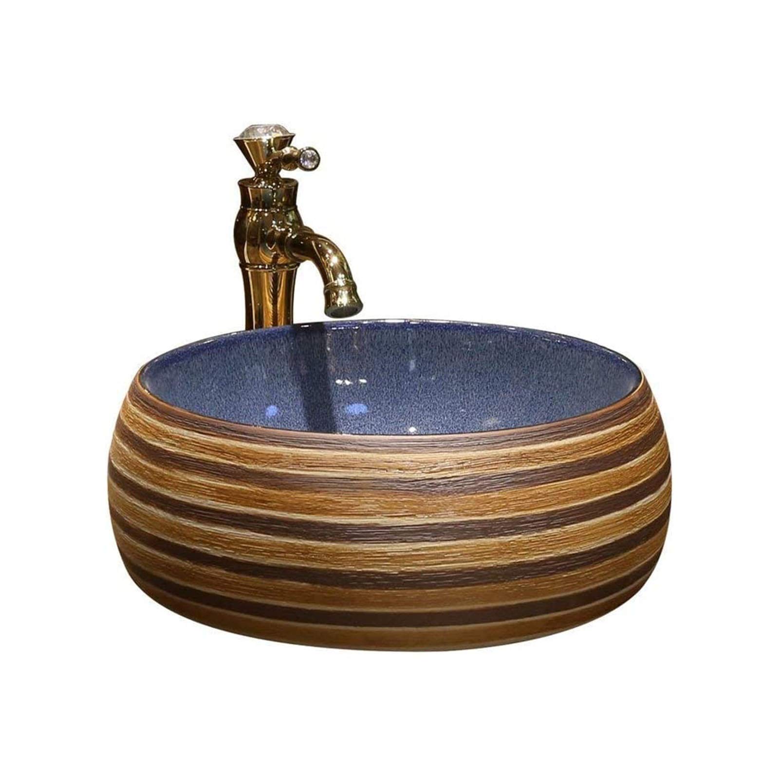Ceramiczna umywalka umywalka kamień naturalny owalny wpuszczany grawerunek wzór sztuka nad blatem umywalka okrągła ceramiczna umywalka retro umywalka domowa umywalka