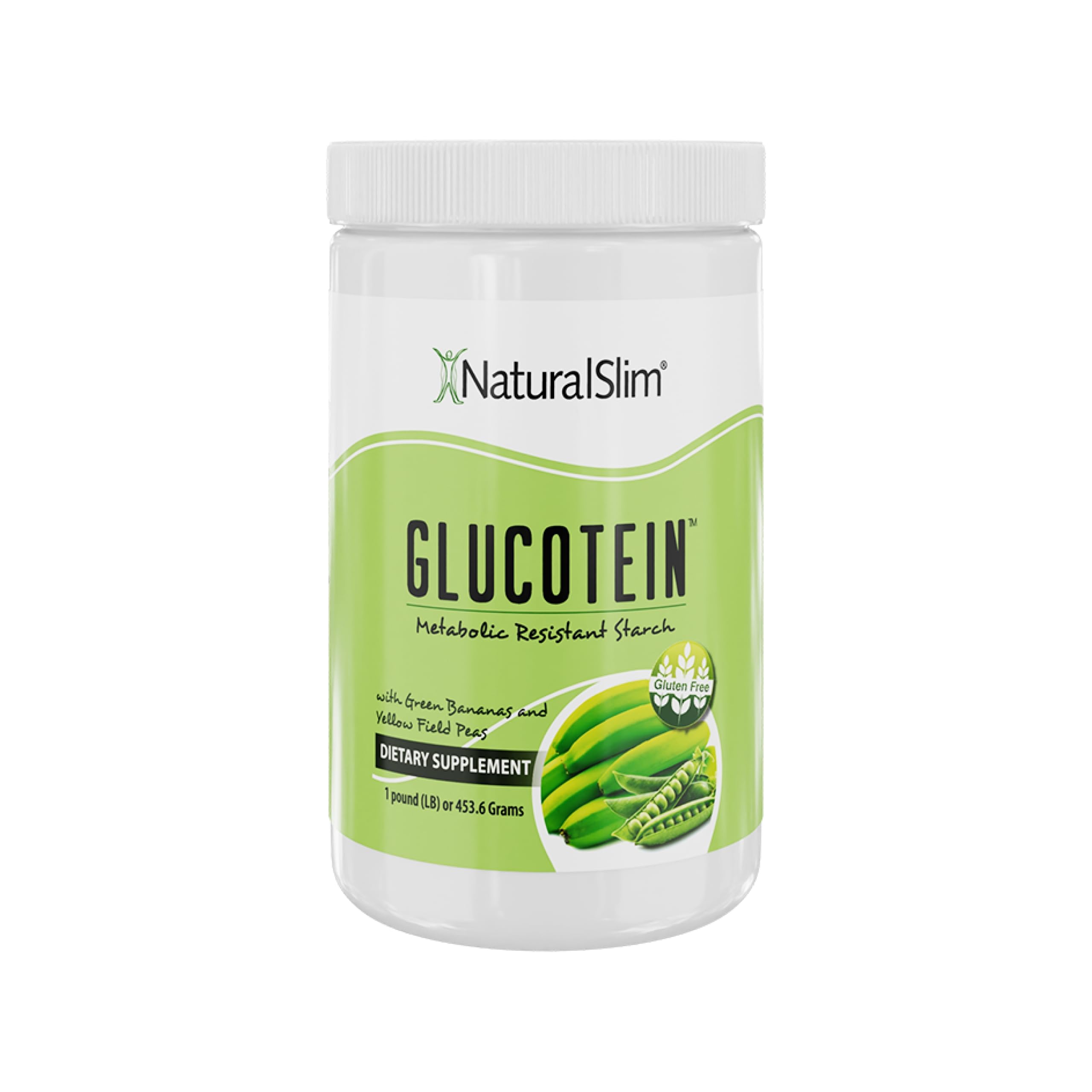 NaturalSlim Glucotein Prebiotic Resistant Starch Powder, 16 Servings