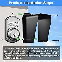 Vista 7 de Doorbell Rain Cover Black Metal Cold Rolled Steel Shell Protector for Doorbell Video Doorbell Electronic Access Control Cover Outdoor Keypad Shield