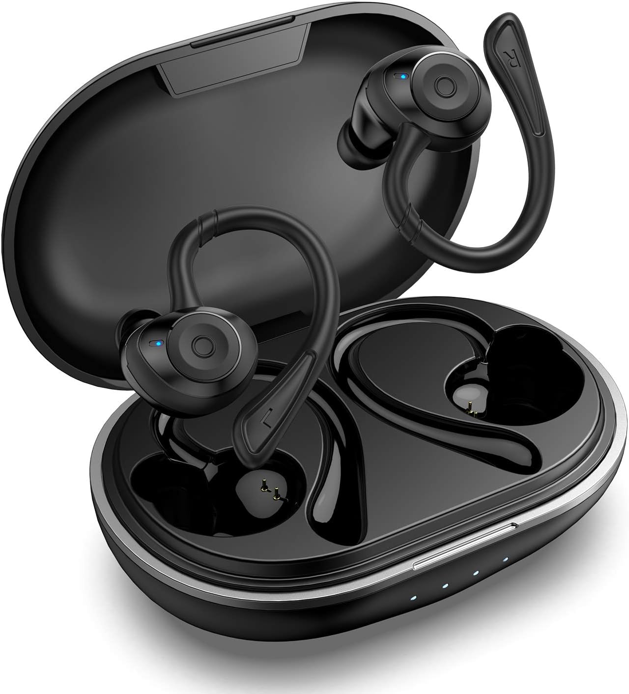 Earphones Wireless Bluetooth 5.0 Sports In-Ear Headphones IPX7 Waterproof 36H Playtime Stereo Sound Auto On/Off/Pairing for Gym Fitness