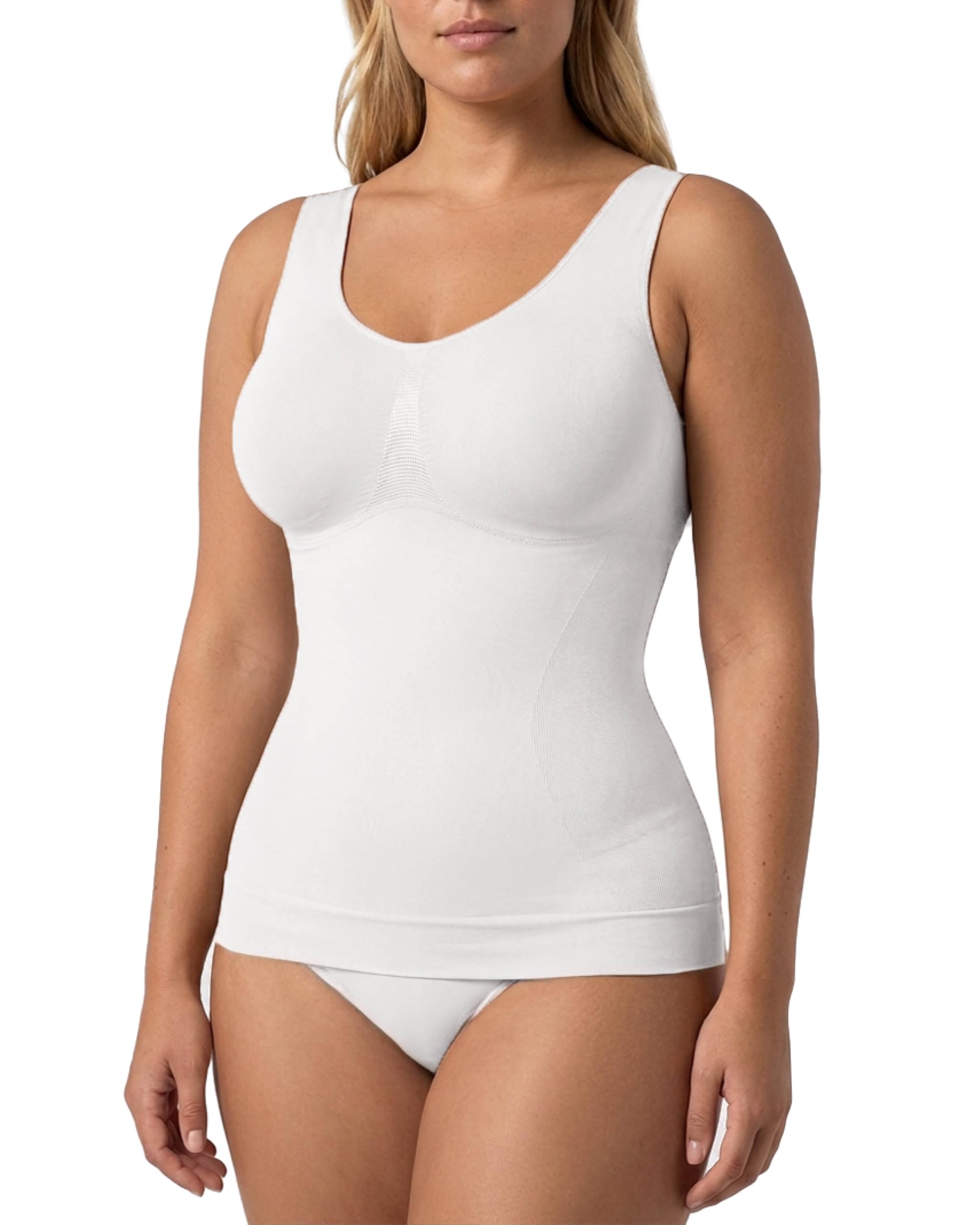 LODAY Canottiera Modellante A Maniche Lunghe Con Scollo Quadrato - Controllo Pancia - Donna (Taglie Dalla S Alla 3XL) - 3