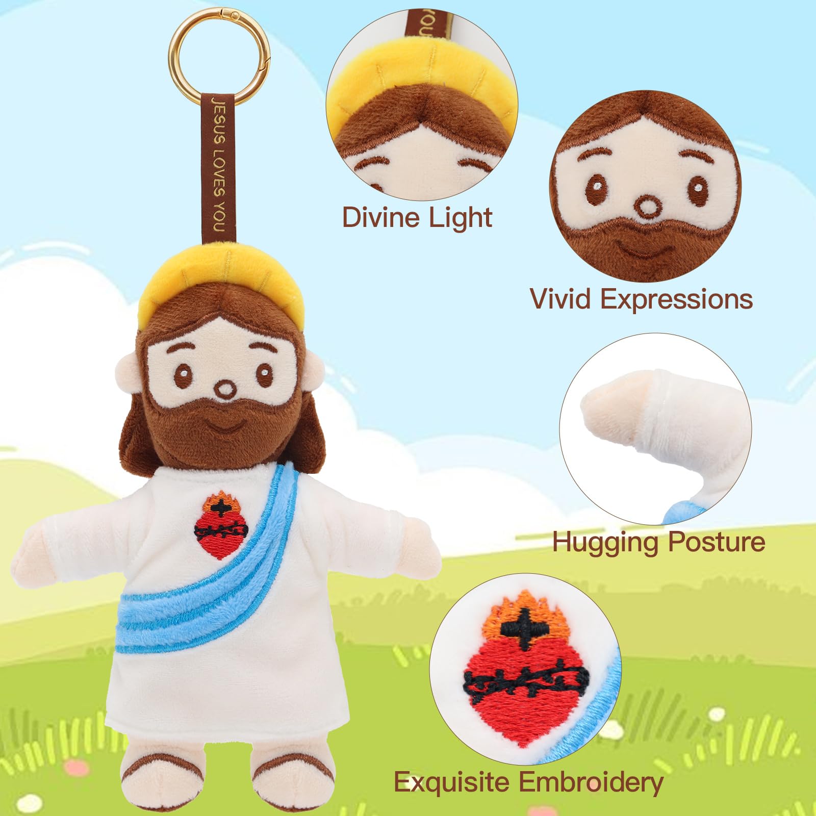 Amazon.com: Yelakey Jesus Plush Keychain 6.3