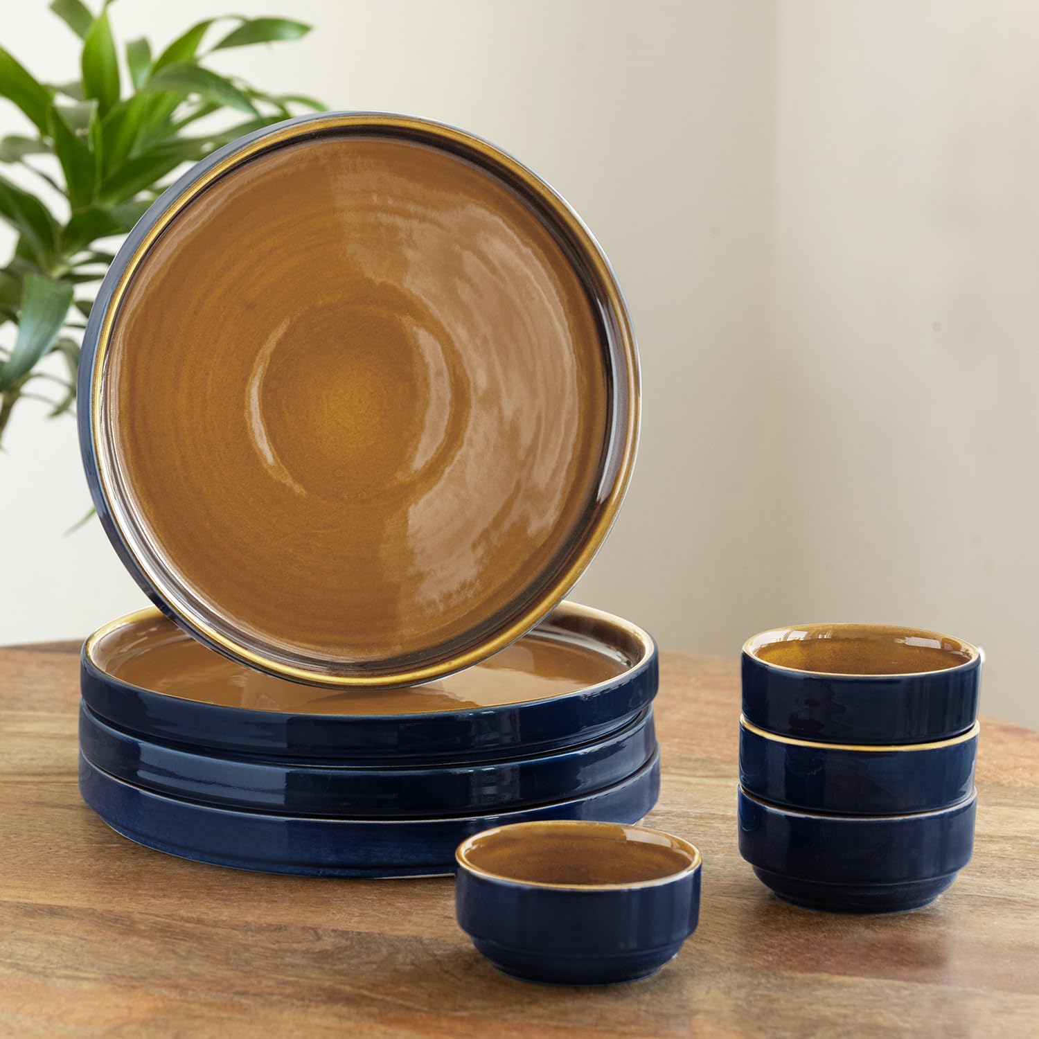 Teal Forest Dinner Set - 8 Piece Ceramicware -9 Teal Forest Dinner Set - 8 Piece Ceramicware -9