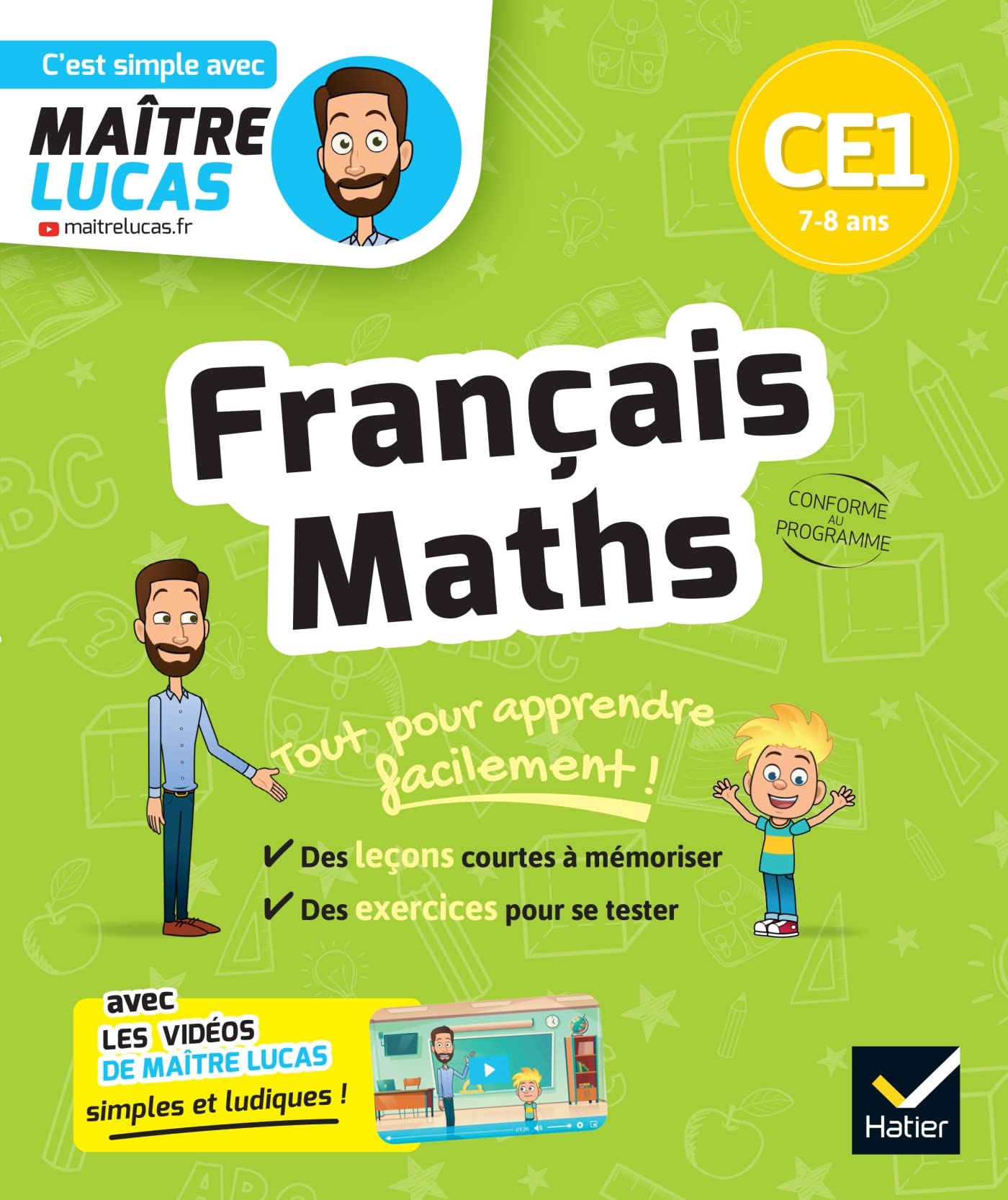 Français et Maths CE1: cahier de révision et d'entrainement - C'est simple avec Maître Lucas Paperback – July 5, 2023
