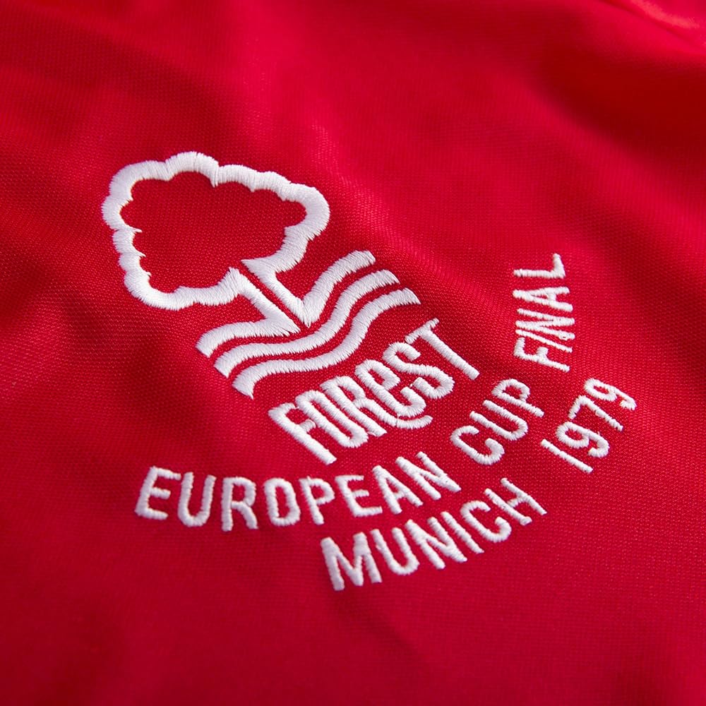 COPA - Maglia retrò - Calcio - Uomo - Nottingham Forest Finale Coppa dei Campioni 1979 - Rosso - 100% Poliestere