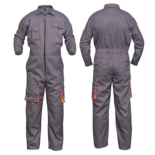 NORMAN Grey Work Wear Men's Overalls Boiler Suit