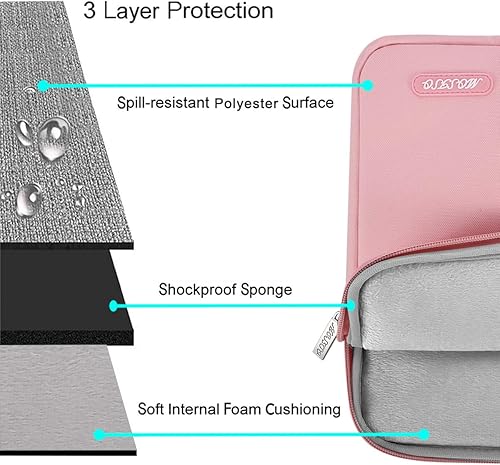 Vista 327 de MOSISO Funda vertical de poliéster con bolsillo para laptop de 15 pulgadas, para MacBook Air 15 M4 A3241, M3 A3114 y M2 A2941 de 2025, 2024 y 2023