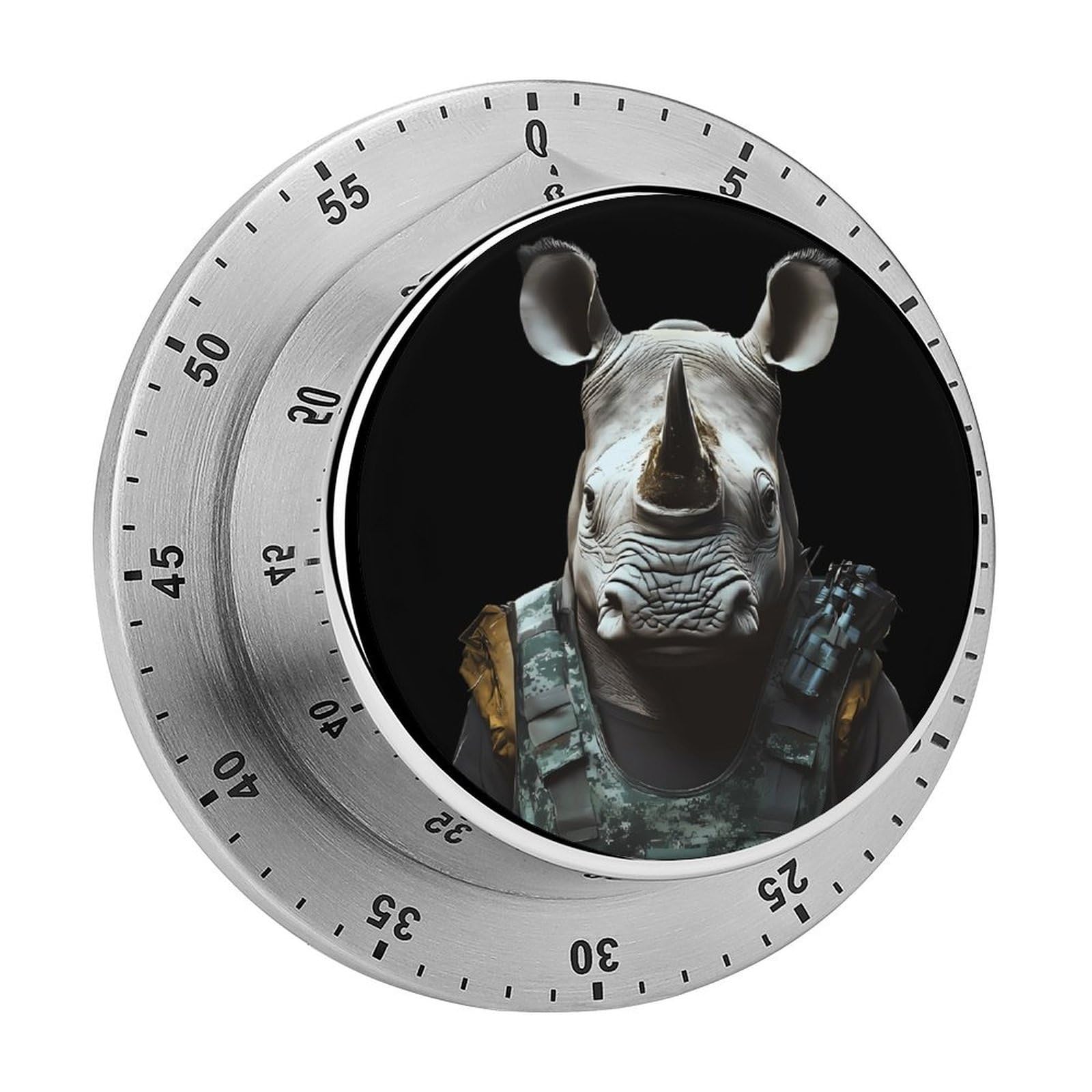Rhinoceros Funny Timer 60 Minute Countdown Timer Mechanical Time Management Tool for Kitchen Work