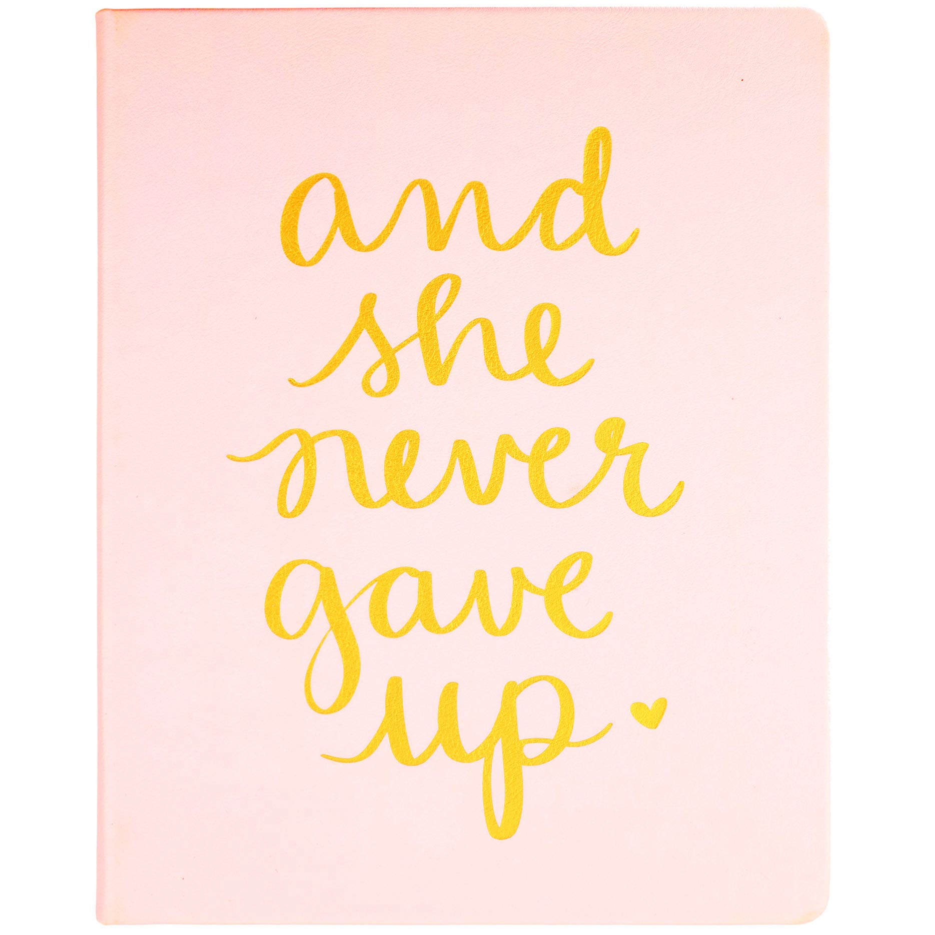 WORLD TRAVELER Eccolo Dayna Lee Collection Hardcover Desk -Size Notebook, Acid-Free Lined Pages Large Light Pink