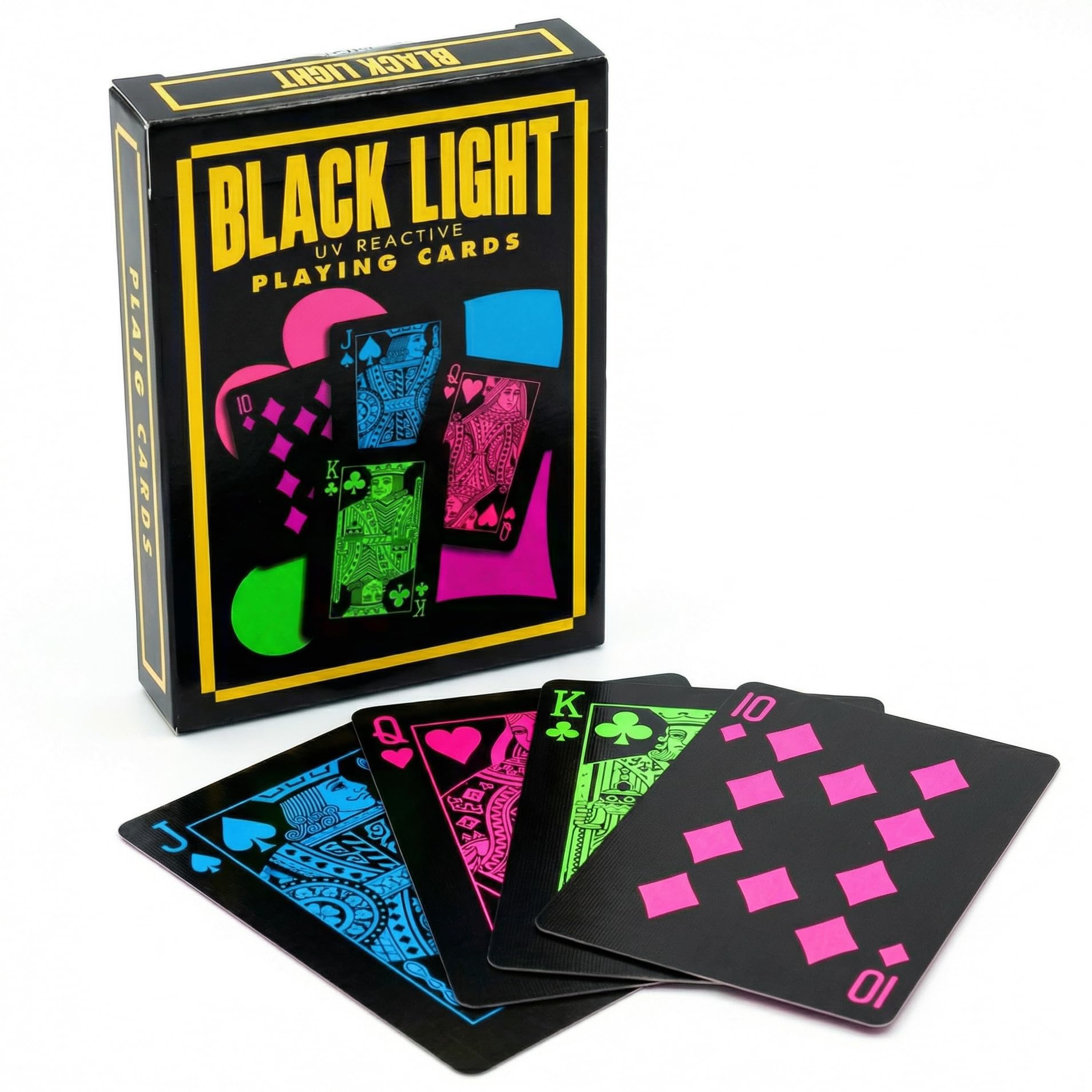 Island Dogs UV Blacklight Playing Cards - Neon Fluorescent Light