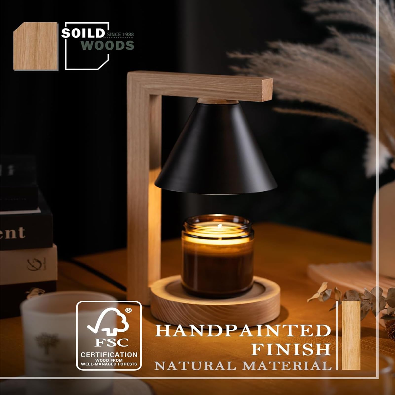 Candle Warmer Lampada, Candle Warmer Elettrico con Timer, Regali di Natale per Candele Jar, Candele Warmer Lanterna Melting Wax Si Adatta alla Maggior Parte Jar,Bianca