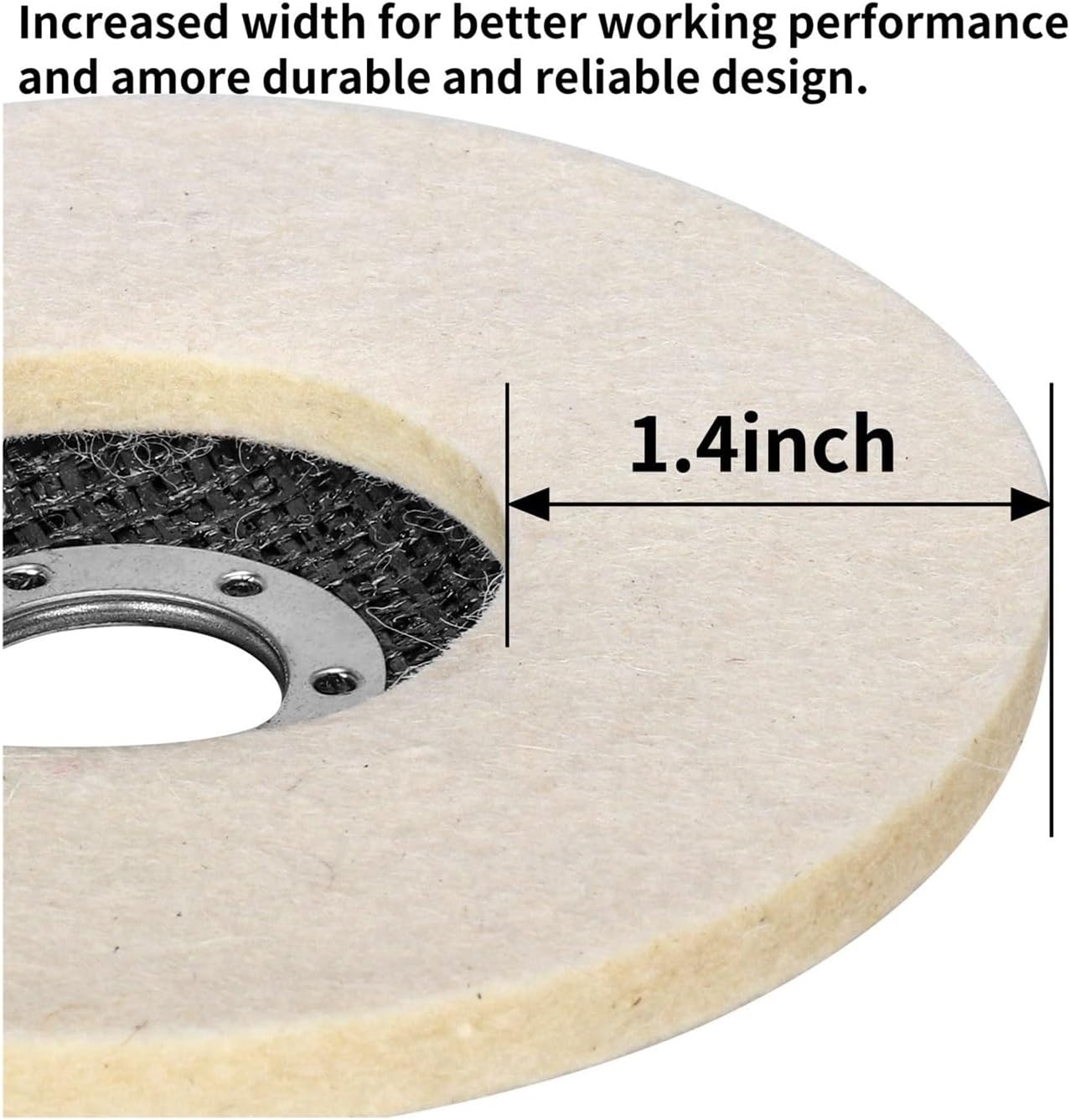 Bench Grinder Buffing Wheel, 5Inch Wool Polishing Wheels Buffing Pads Angle Grinder Accessories Grinding Disc for Metal Glass Ceramic Polishing(2pcs)