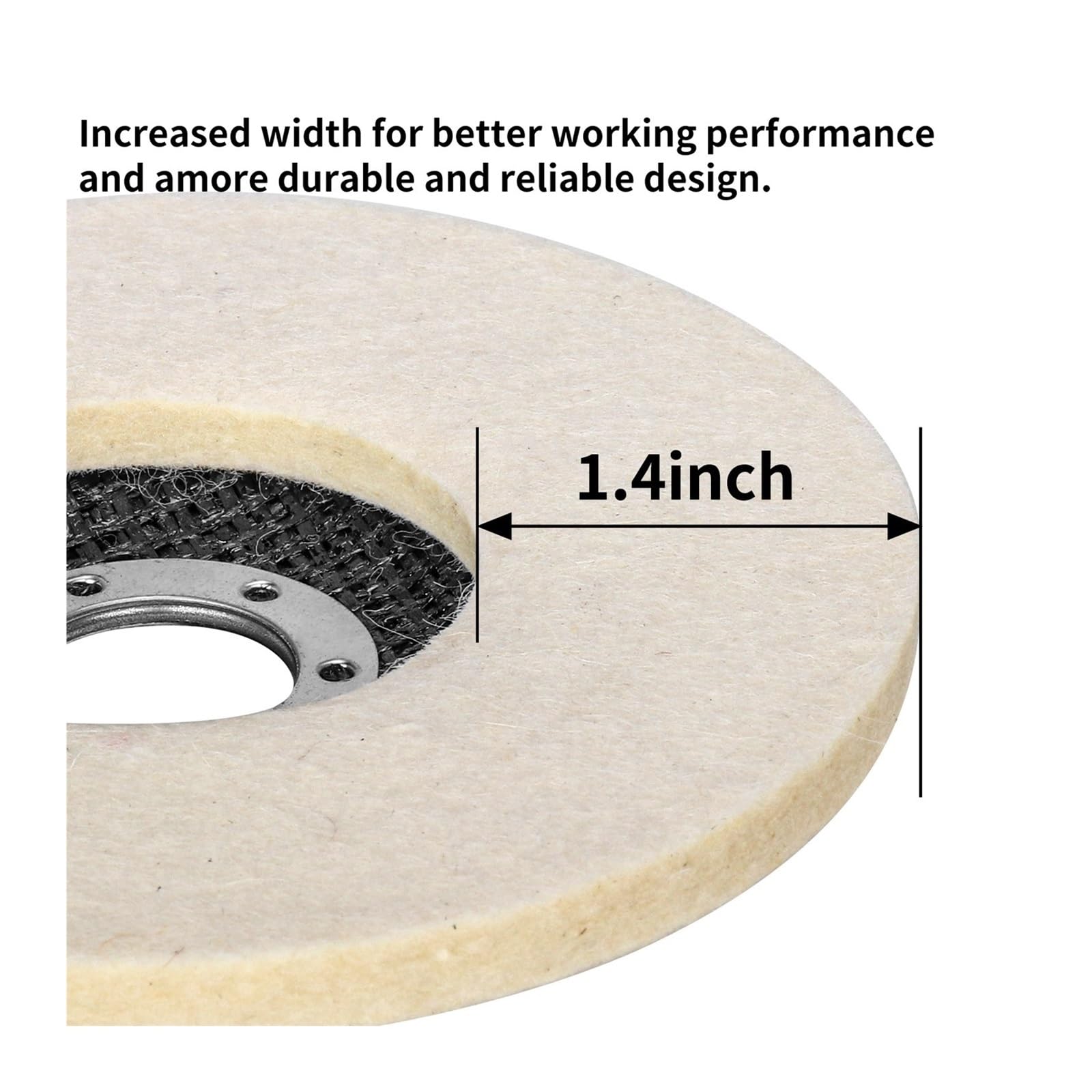 Tarcze polerskie z filcu wełnianego Wool Polishing Wheel Grinding Disc 5 Inches Angle Grinder Metal Glass Ceramic 2/5/10 Pcs(5pcs)