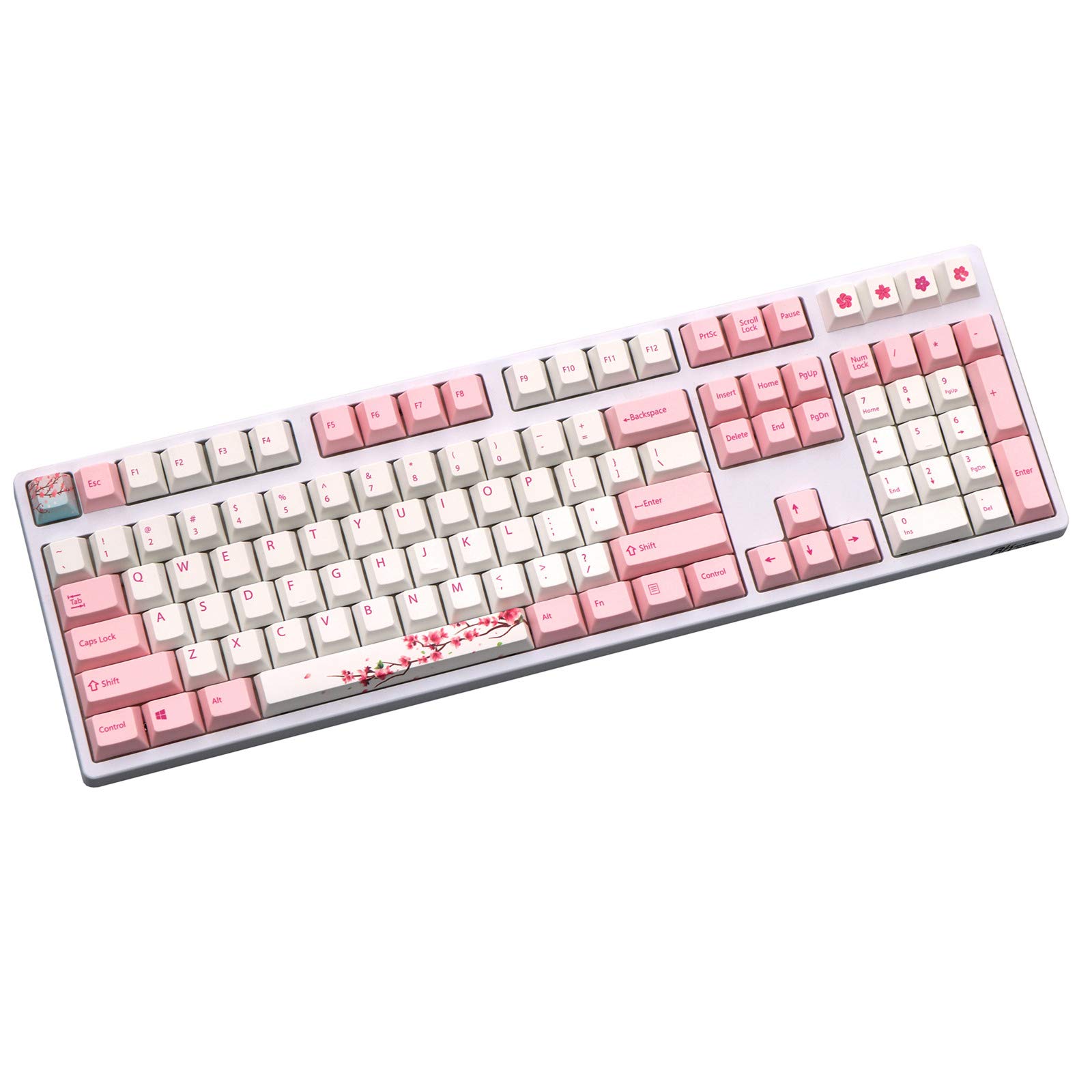 Amazon.com: 108 Keys Sakura Cherry Profile PBT Keycaps Top Printed