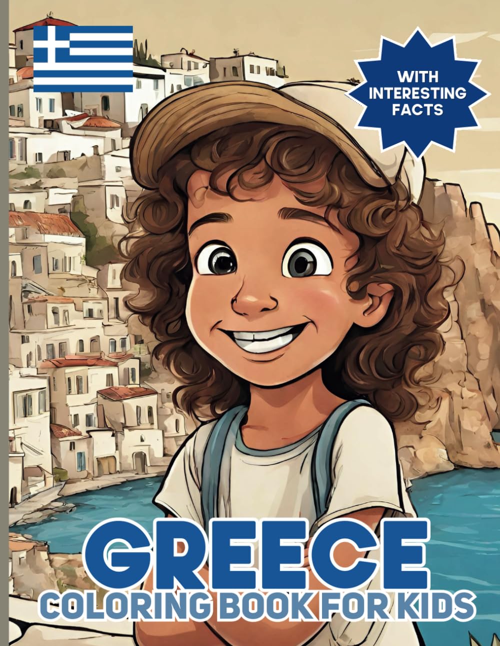 Greece Coloring Book For Kids: With Interesting Facts