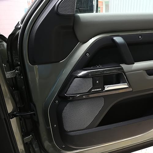 Miniatura 3 de Cubierta interior de plástico ABS de la manija de la puerta del cuenco decoración anillo para Land Rover Defender 90 2020-2022 accesorios del coche