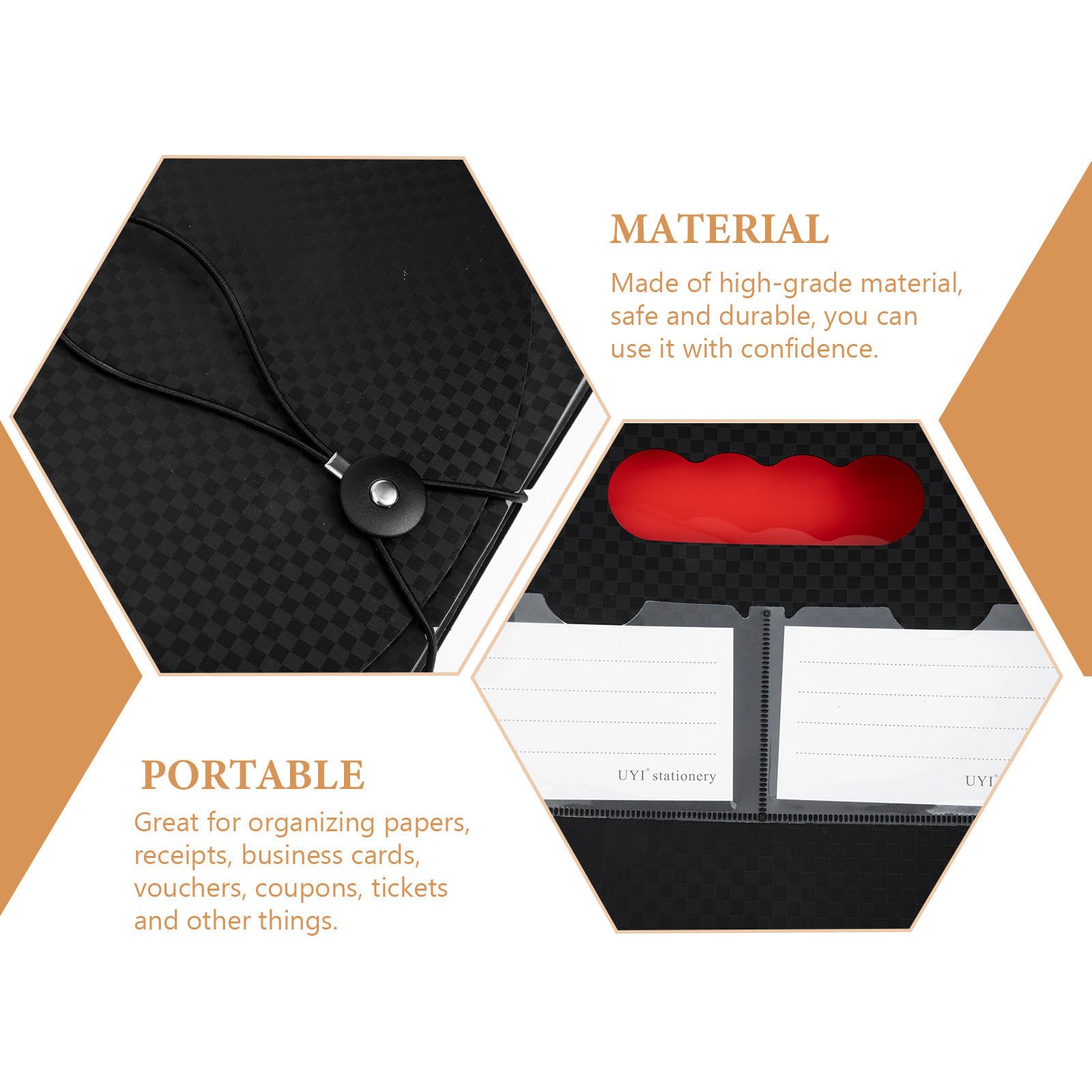 Hemobllo Organiseur de Dossiers Extensible Porte-Documents à Soufflets pour Bureau et Maison pour Ranger Contrats et Factures