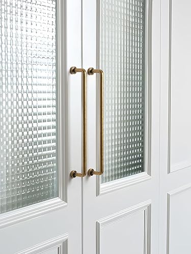 Miniatura 10 de Tiradores de barra de latón antiguo para gabinete, centro de agujeros de 3 pulgadas, paquete de 20 manijas clásicas vintage retro para cajones,