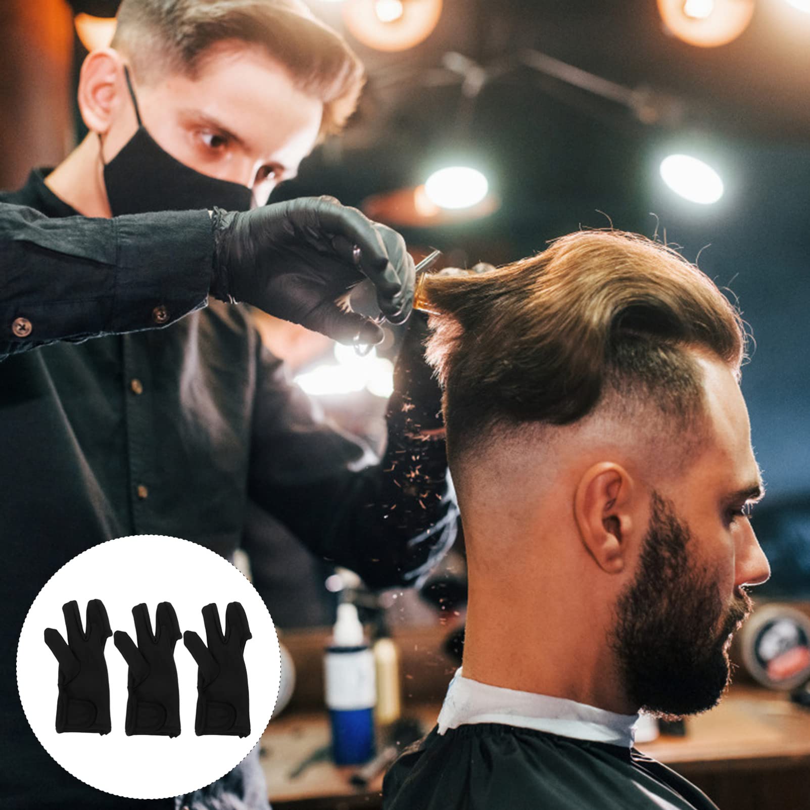 Healeved Insulated Gloves Mitts Heat Resistant for Hair Styling Curling Iron Straightener Barber Shop Travel