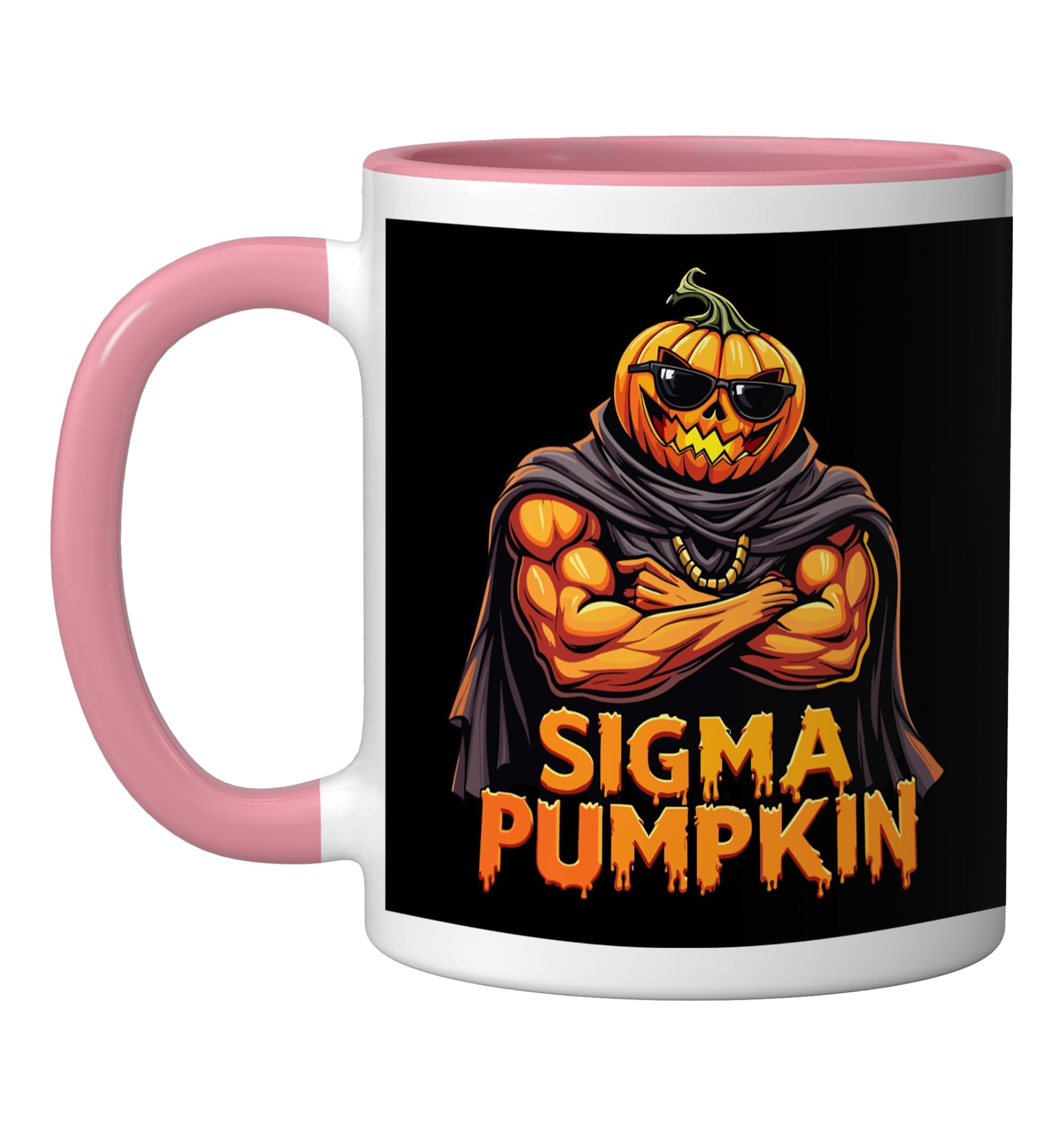 Ceramic Mug, Pink/White